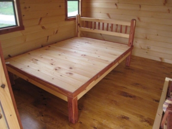 Reliance Timber Wood Products Knotty White Pine Bed Frame
