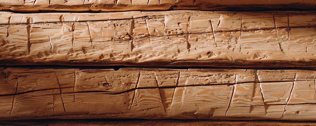 Hand hewn beams