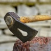 hand-hewn beams