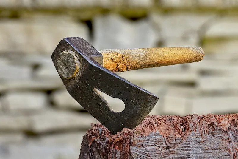hand-hewn beams