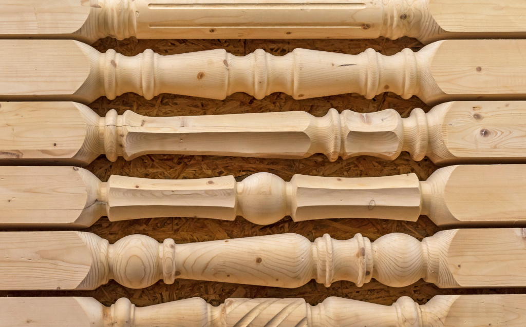 wood stair parts and balusters